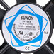 A white Avantco replacement fan with the word "Sunon" on it.