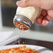 6 oz. Glass Cheese Shaker with Perforated Chrome Top - 3/Pack Main Thumbnail 4