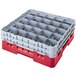 Cambro 25S1214163 Camrack 12 5/8" High Customizable Red 25 Compartment Glass Rack Main Thumbnail 1