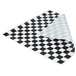 Choice black and white checkered deli wrap paper on a white surface.