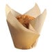 A Hoffmaster unbleached tulip baking cup with a muffin inside.