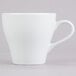 Tuxton BPF-1608 16 oz. Porcelain White Europa China Cappuccino Mug - 24/Case Main Thumbnail 3