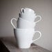 Tuxton BPF-1608 16 oz. Porcelain White Europa China Cappuccino Mug - 24/Case Main Thumbnail 6