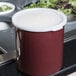 Cambro CP27195 2.7 Qt. Reddish Brown Round Crock with Lid Main Thumbnail 1