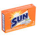 A box of 100 Sun Color Safe Bleach powder packets for coin vending machines.