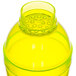 A yellow plastic shaker with a lid and holes.