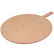 An American Metalcraft round wooden pizza peel with a handle.