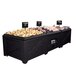 Orchard Produce Display Bin 4' x 4' with Liner and Casters - Wood Grain Plastic Main Thumbnail 2
