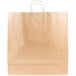 Duro Cargo Natural Kraft Paper Shopping Bag with Handles 18" x 7" x 18 3/4" - 200/Bundle Main Thumbnail 3