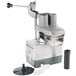 A Robot Coupe CL40 food processor with a bowl and a metal blade attachment.