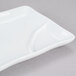 CAC RCN-RT10 White Divided Sauce Plate 10 1/8" x 6 1/4" - 12/Case Main Thumbnail 6