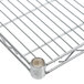 A Metro Super Erecta stainless steel wire shelf on a metal rack.