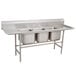 Advance Tabco 94-83-60-24RL Spec Line Three Compartment Pot Sink with Two Drainboards - 115" Main Thumbnail 1