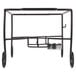 An American Metalcraft wrought iron chafer stand on a table outdoors.
