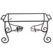 An American Metalcraft wrought iron chafer stand on a table.