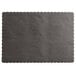 Choice 10" x 14" Black Colored Paper Placemat with Scalloped Edge   - 1000/Case Main Thumbnail 3