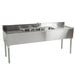 Eagle Group B6C-18 3 Bowl Bar Sink With Two 19" Drainboards and Splash Mount Faucet 72" Long Main Thumbnail 3