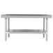 Advance Tabco ES-244 24" x 48" Stainless Steel Equipment Stand with Stainless Steel Undershelf Main Thumbnail 2