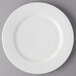 A white Reserve by Libbey porcelain plate with a circular edge.