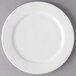 A white Reserve by Libbey porcelain plate with a thin rim.