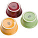 Tuxton DYB-1006 7.5 oz. Assorted Colors China Casserole Dish / Bowl - 12/Case Main Thumbnail 3