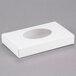 7 1/8" x 4 3/8" x 1 1/8" White 1/2 lb. 1-Piece Candy Box with Oval Window   - 250/Case Main Thumbnail 2