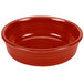 A red Fiesta small china bowl with a lid.