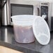 5.25 Qt. Translucent Round Deli Container and Lid Combo Pack - 5/Pack Main Thumbnail 1
