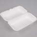 Genpak 21600 8 1/2" x 4" x 3" White Medium Hinged Lid Foam Hoagie / Sub Container - 125/Pack Main Thumbnail 3