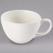A white Libbey Alatta porcelain coffee cup with a handle.