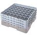 Cambro 49S1114151 Soft Gray Camrack Customizable 49 Compartment 11 3/4" Glass Rack Main Thumbnail 1