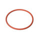 An orange rubber Jackson o-ring with a red circle in the middle.