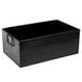 A black rectangular metal American Metalcraft beverage tub with a hammered finish.