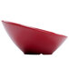 A close-up of a red GET Red Sensation slanted bowl.