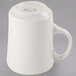 A Libbey ivory porcelain cafe mug with a handle.