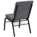 Flash Furniture XU-CH-60096-BEIJING-GY-BAS-GG Gray 18 1/2" Wide Church Chair with Communion Cup Book Rack - Gold Vein Frame Main Thumbnail 2