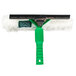 A green and white Unger Visa Versa window squeegee with a green handle.