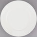 Choice 7 1/8" Ivory (American White) Wide Rim Rolled Edge Stoneware Plate - 12/Pack Main Thumbnail 3