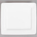 Tuxton BWH-0603 6 inch x 5 1/2 inch White Rectangular China Plate - 12/Case