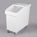 Baker's Mark 27 Gallon / 430 Cup White Slant Top Mobile Ingredient Storage Bin with Sliding Lid & Scoop Main Thumbnail 4