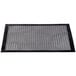 A black mesh mat with a black border on a white background.