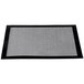 A black mesh mat with a white background.