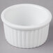 Acopa 2.5 oz. Bright White Fluted Porcelain Ramekin - 48/Case Main Thumbnail 3