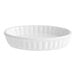 An Acopa bright white oval fluted porcelain dish.