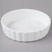 Acopa 8 oz. Round Bright White Fluted Porcelain Souffle / Creme Brulee Dish - 36/Case Main Thumbnail 3