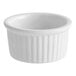 A white fluted porcelain Acopa ramekin.
