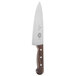 A Victorinox chef knife with a rosewood handle.
