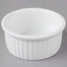 Acopa 4.5 oz. Bright White Fluted Porcelain Ramekin - 48/Case Main Thumbnail 3