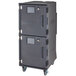 Cambro PCUPC615 Pro Cart Ultra® Charcoal Gray Tall Profile Electric Passive Top / Cold Bottom Food Holding Cabinet in Fahrenheit - 110V Main Thumbnail 1