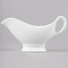 A white Reserve by Libbey bone china sauce boat.